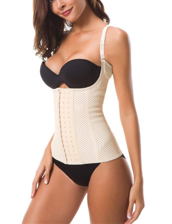 U Shape Neck Nude Plus Latex Waist Trainer Cami Straps Superior Quality - Afbeelding 2