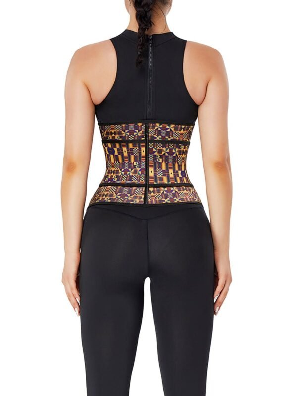 Miracle Zipper African Printing Latex Waist Trainer Slim Waist Colombian Waist T - Afbeelding 3