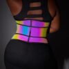 Rainbow Reflective Latex Waist Trainer Abdominal Slimmer Private Label Waist Trainer - Afbeelding 3