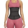 Skin-Friendly Black 25 Steel Stoned Latex Waist Trainer With Sticker
