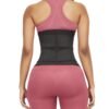 Skin-Friendly Black 25 Steel Stoned Latex Waist Trainer With Sticker - Afbeelding 2