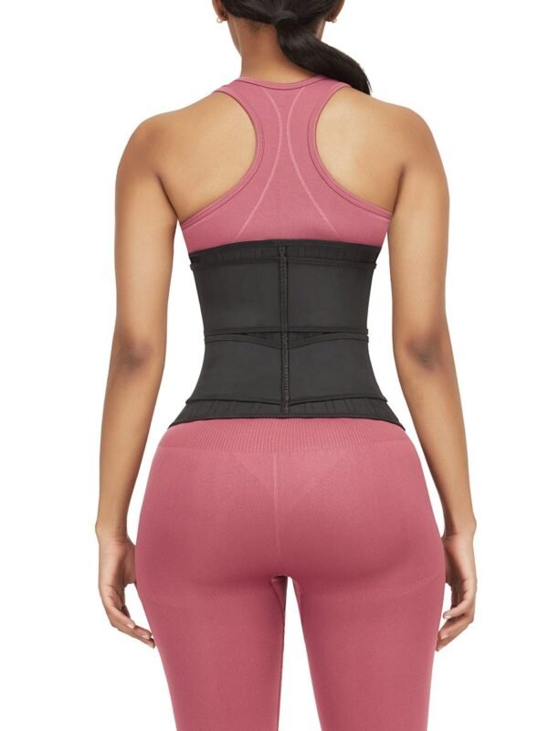 Skin-Friendly Black 25 Steel Stoned Latex Waist Trainer With Sticker - Afbeelding 2