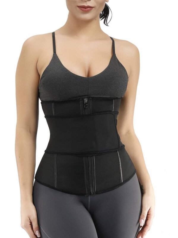 Remarkable Black Double Layer 7 Steel Boned Waist Trainer Plus Size - Afbeelding 5