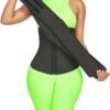 Kinetic Black 7 Steel Bones Waist Cincher Double Belts Firm Control - Afbeelding 2