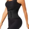 Black 5 Plastic Bones Neoprene Waist Trainer Belt Tummy - Afbeelding 2