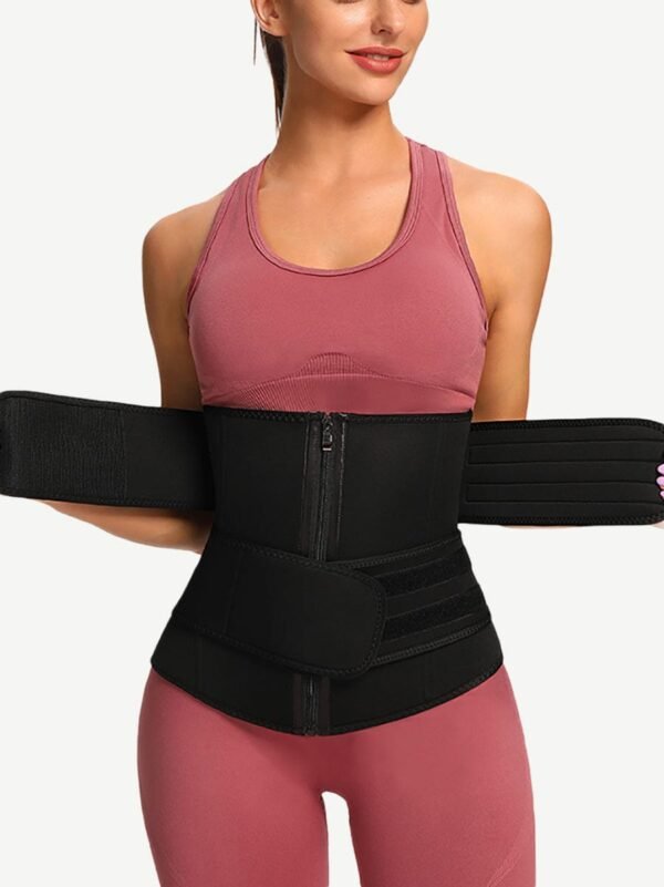 Athletic Waist Trainer Black Big Size Neoprene With Sticker Tummy Control - Afbeelding 3