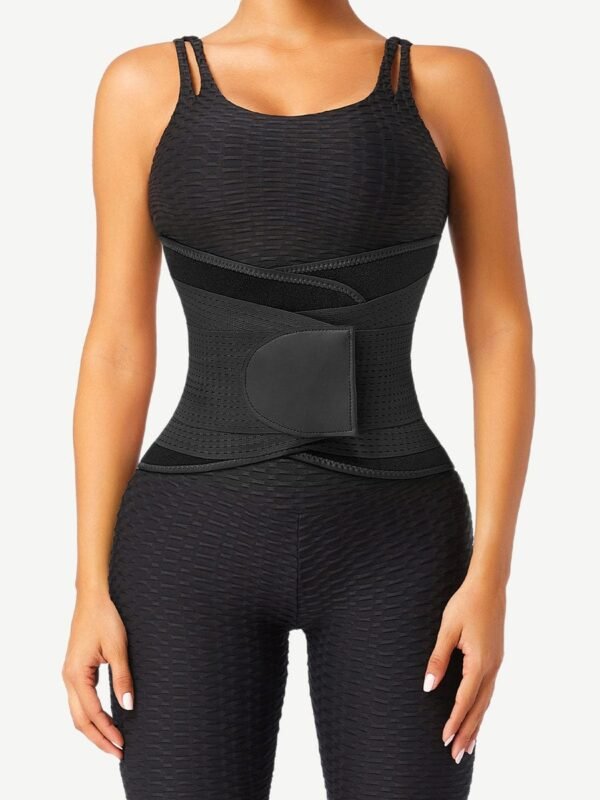 Black 5 Plastic Bones Neoprene Waist Trainer Belt Tummy