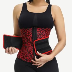 Ventilate Neoprene Leopard Belt Big Size Waist Trainer Medium Compression