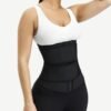 Black Plus Size Latex Waist Trainer 7 Steel Bones Leisure Fashion - Afbeelding 4