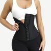 Black Plus Size Latex Waist Trainer 7 Steel Bones Leisure Fashion - Afbeelding 2