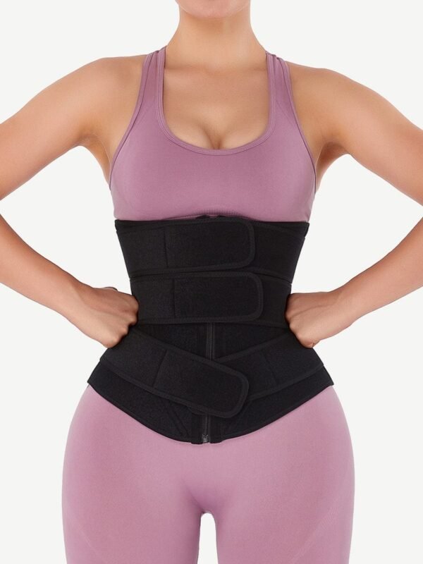 Flatten Tummy Neoprene Zip Three-Belt Waist Trainer - Afbeelding 4