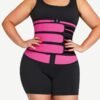 Rose Red Tummy Waist Trainer 7 Steel Bones Latex Zipper Control Midsection