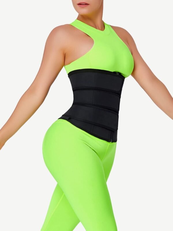 Rose Red Tummy Waist Trainer 7 Steel Bones Latex Zipper Control Midsection - Afbeelding 8