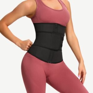Black Adjustable Belt Latex Waist Cincher For Curve-Creating