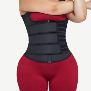 Practical Black Latex Waist Trainer Vest Three Belts Basic Shaping Brand Your Own Waist Trainer