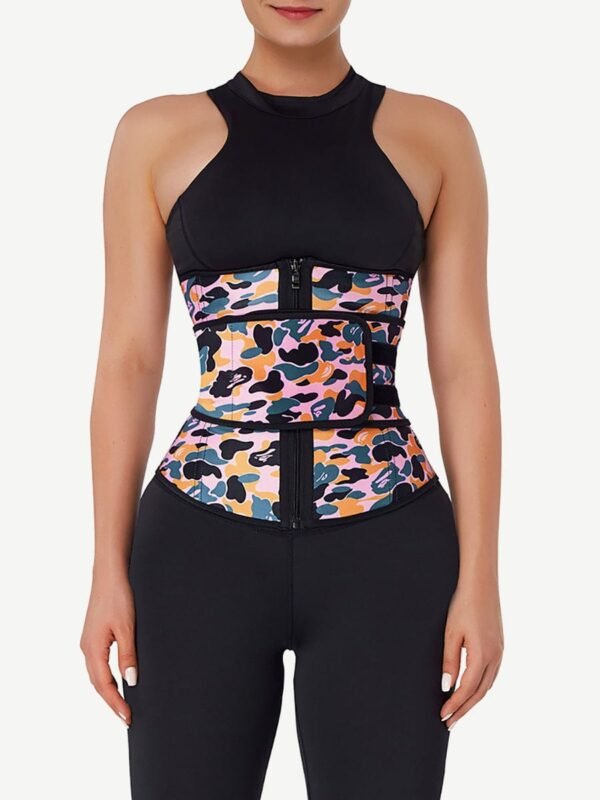 Shaping Camo Print Latex Waist Trainer Sling-Belt Fat Burner - Afbeelding 5