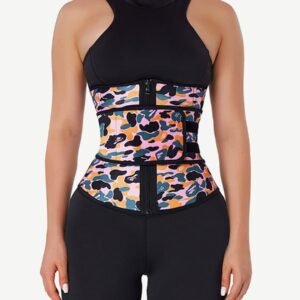 Shaping Camo Print Latex Waist Trainer Sling-Belt Fat Burner