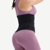 Slimming Tummy Black Neoprene Double Belt Waist Shaper Hooks - Afbeelding 4