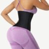 Hot Black Latex Waist Training Corset 25 Steel Boned Waist Cincher - Afbeelding 2