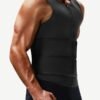 Black Mens Neoprene Sauna Vest Ddouble Belt Calories Burning - Afbeelding 2