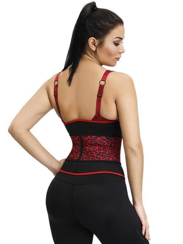 Slimming Essentials Leopard Print Design 7 Steel Bone Neoprene Waist Cincher Fitting Waist Trainer - Afbeelding 3