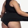 Shimmer Black Large Size Neoprene Vest Front Zip Slim Waist - Afbeelding 3