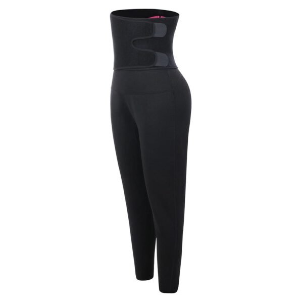 Waist Trainer Zipper Closure Slimming High Waist Capris Pants - Afbeelding 3