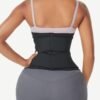 Black Under Bust Latex Waist Trainer Double Belt Waist Control - Afbeelding 3