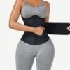 Black Bust Support Latex Waist Trainer With Belt Firm Control - Afbeelding 4