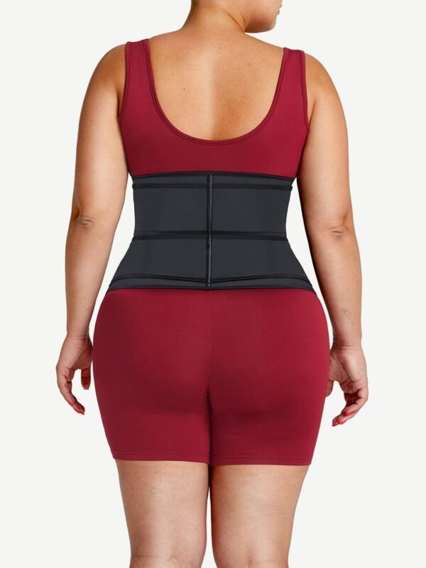 Compression Black Big Size Latex Waist Slimmer With Sticker Fat Burner Waist Cincher - Afbeelding 4