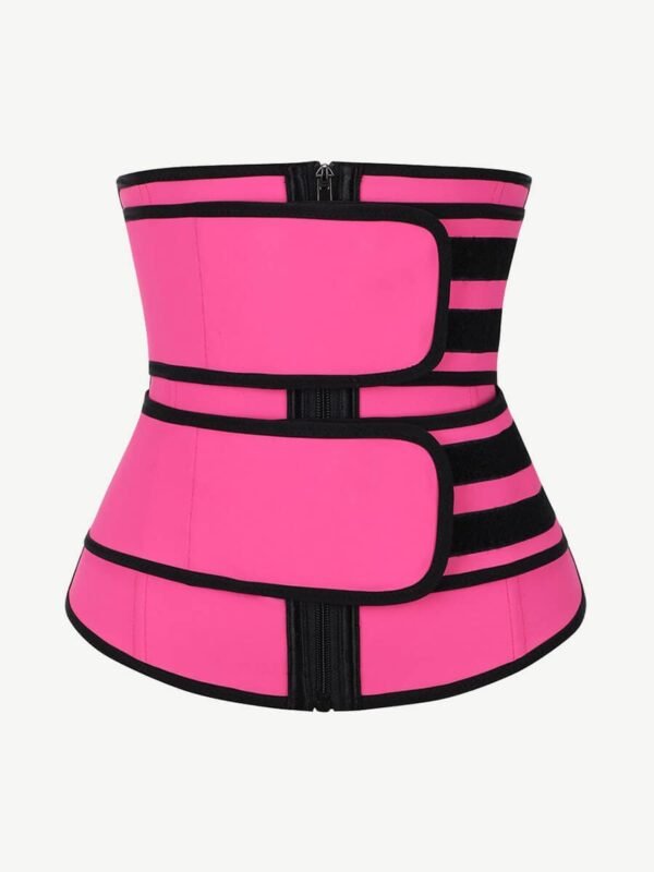 Compression Black Big Size Latex Waist Slimmer With Sticker Fat Burner Waist Cincher - Afbeelding 3