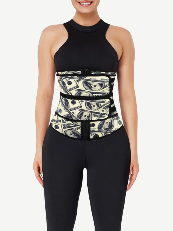 Double-Belt Latex Waist Trainer Dollar Pattern For Beauty - Afbeelding 4