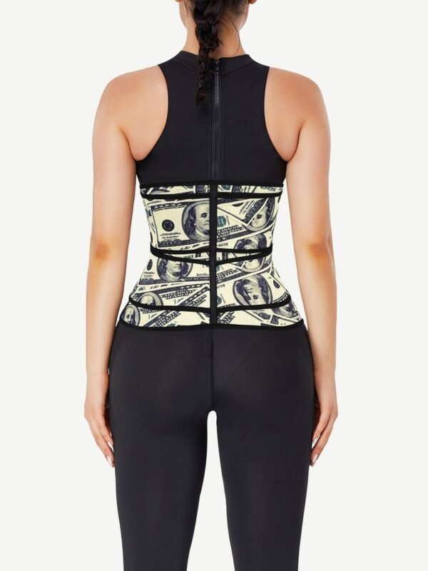 Double-Belt Latex Waist Trainer Dollar Pattern For Beauty - Afbeelding 2