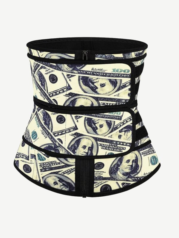 Double-Belt Latex Waist Trainer Dollar Pattern For Beauty - Afbeelding 3