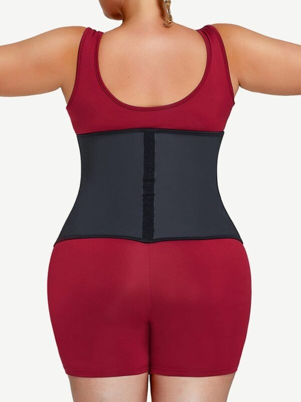 Trendy Black 7 Steel Bones Waist Cincher Double Belts Body Trimmer - Afbeelding 2