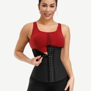 3 Rows Hook-and-Eye Closure Single Belt Tummy Compression Waist Trainer