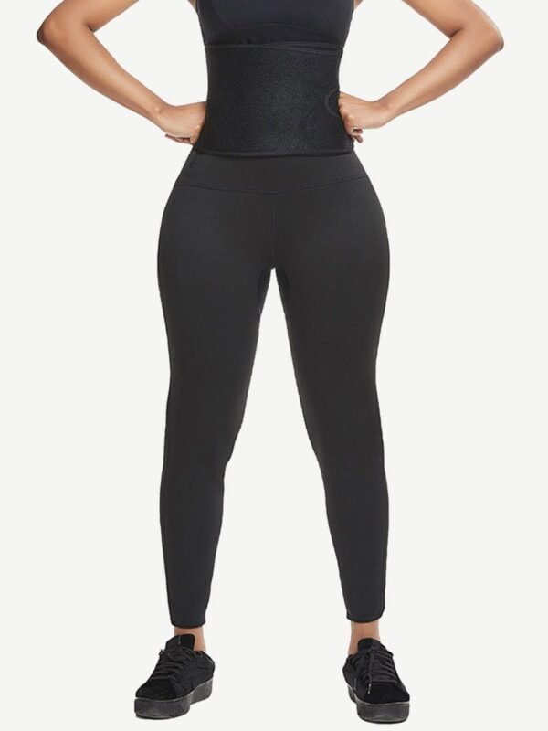 Waist Trainer Zipper Closure Slimming High Waist Capris Pants - Afbeelding 5